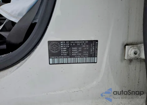 2015 Volkswagen Jetta Base from USA, damaged, VIN 3VW2K7AJ0FM204142